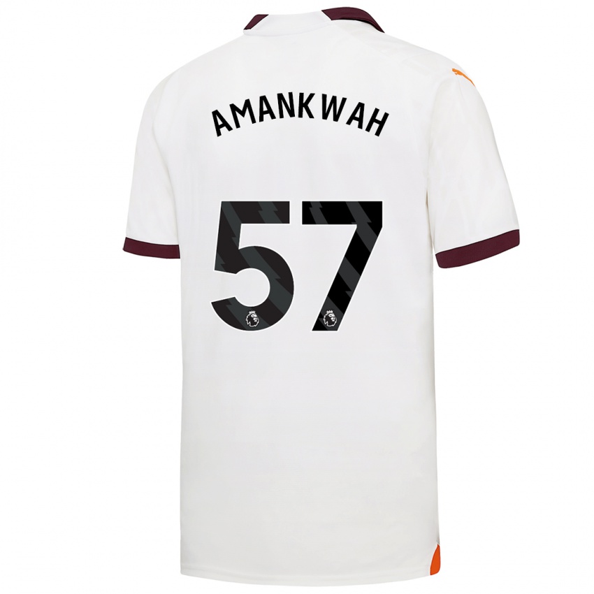 Kinder Yeboah Amankwah #57 Weiß Auswärtstrikot Trikot 2023/24 T-Shirt