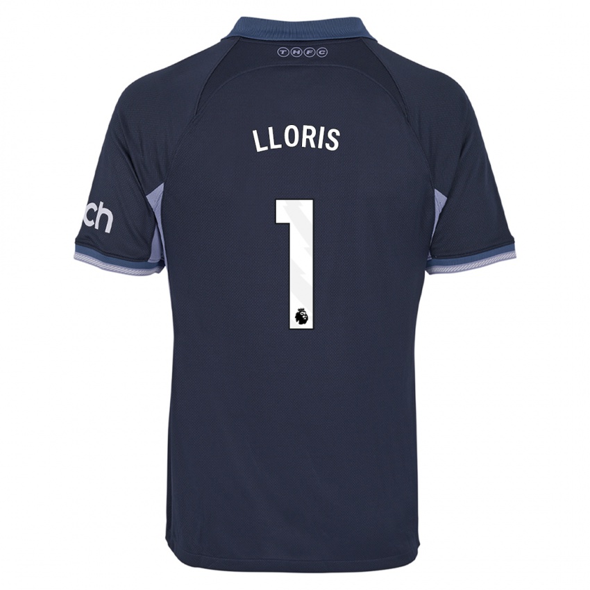 Kinder Hugo Lloris #1 Dunkelblau Auswärtstrikot Trikot 2023/24 T-Shirt