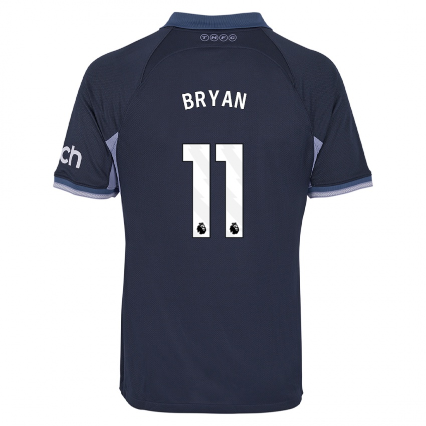 Kinder Bryan Gil #11 Dunkelblau Auswärtstrikot Trikot 2023/24 T-Shirt
