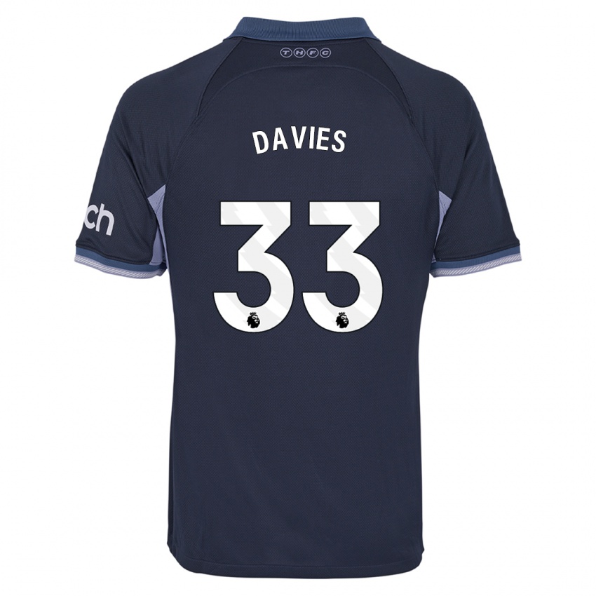 Kinder Ben Davies #33 Dunkelblau Auswärtstrikot Trikot 2023/24 T-Shirt