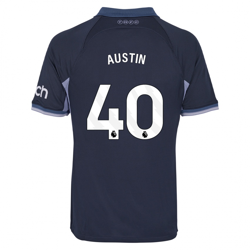 Kinder Brandon Austin #40 Dunkelblau Auswärtstrikot Trikot 2023/24 T-Shirt
