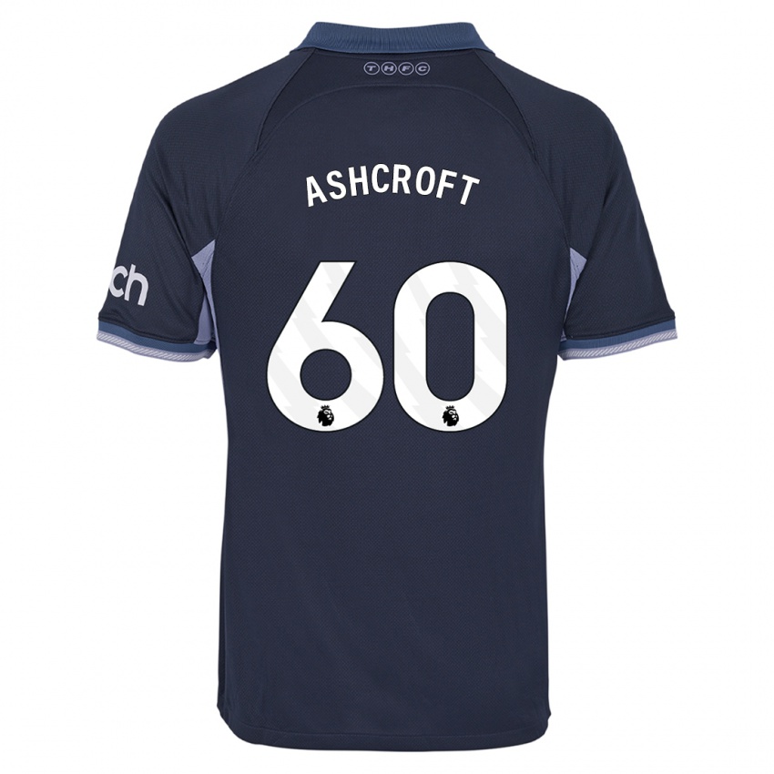 Kinder Tyrell Ashcroft #60 Dunkelblau Auswärtstrikot Trikot 2023/24 T-Shirt