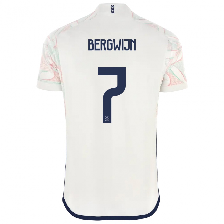 Kinder Steven Bergwijn #7 Weiß Auswärtstrikot Trikot 2023/24 T-Shirt