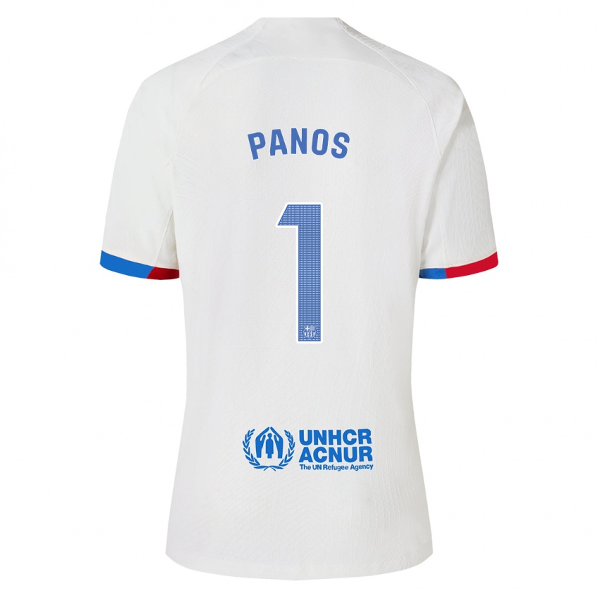 Kinder Sandra Panos #1 Weiß Auswärtstrikot Trikot 2023/24 T-Shirt