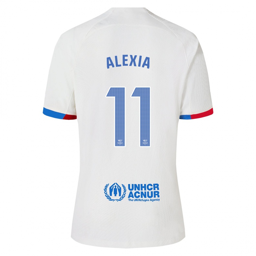 Kinder Alexia Putellas #11 Weiß Auswärtstrikot Trikot 2023/24 T-Shirt