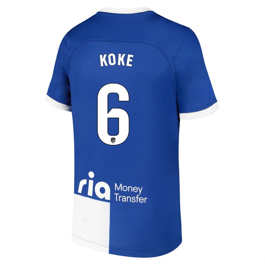 Kinder Koke #6 Blau Weiss Auswärtstrikot Trikot 2023/24 T-Shirt