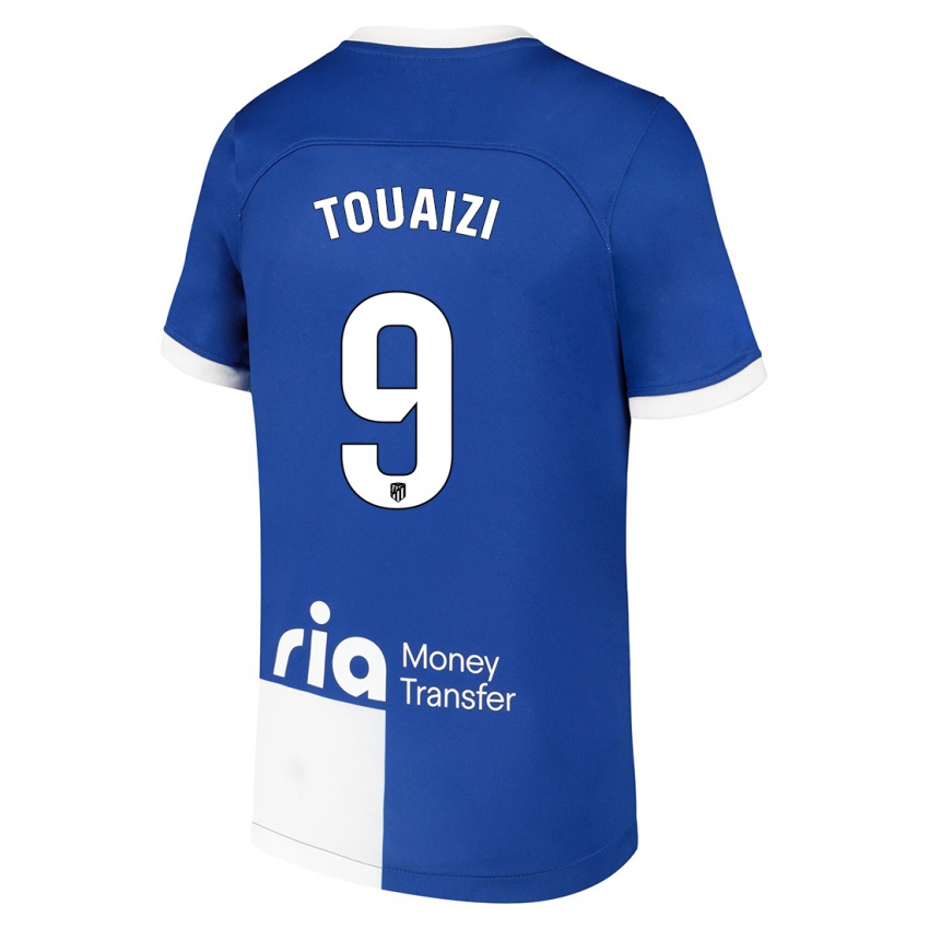 Kinder Nabil Touaizi #9 Blau Weiss Auswärtstrikot Trikot 2023/24 T-Shirt