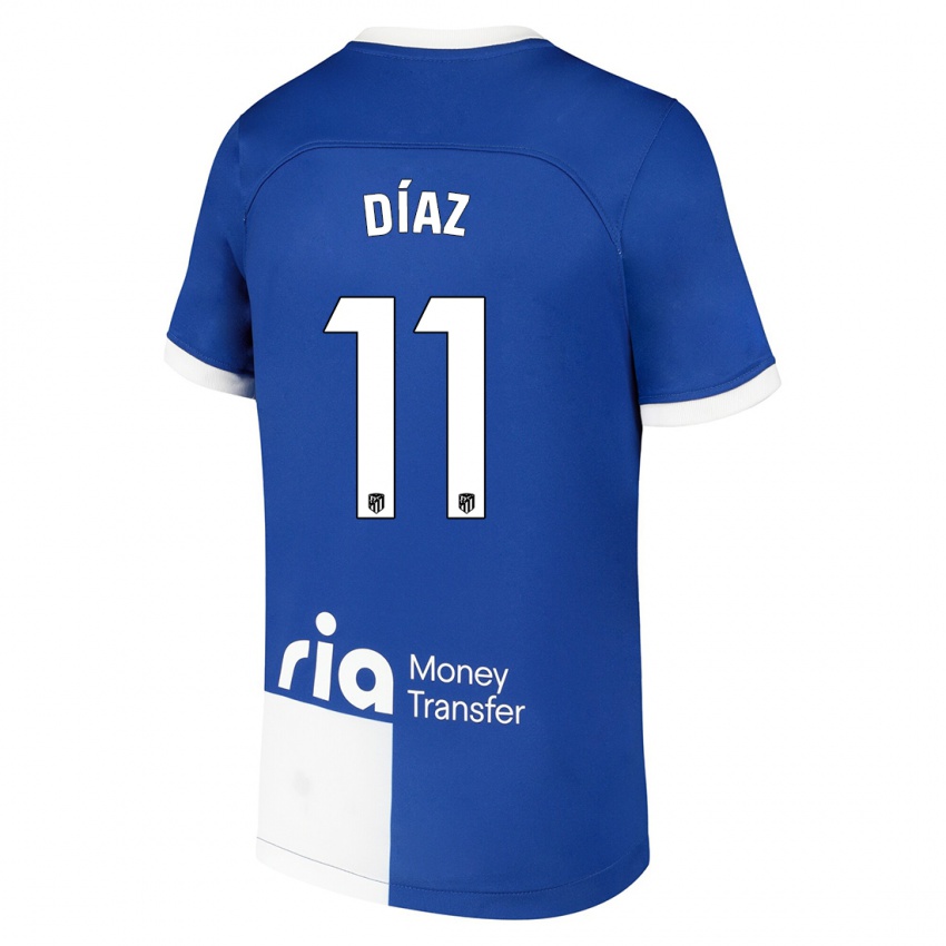 Kinder Julio Díaz #11 Blau Weiss Auswärtstrikot Trikot 2023/24 T-Shirt