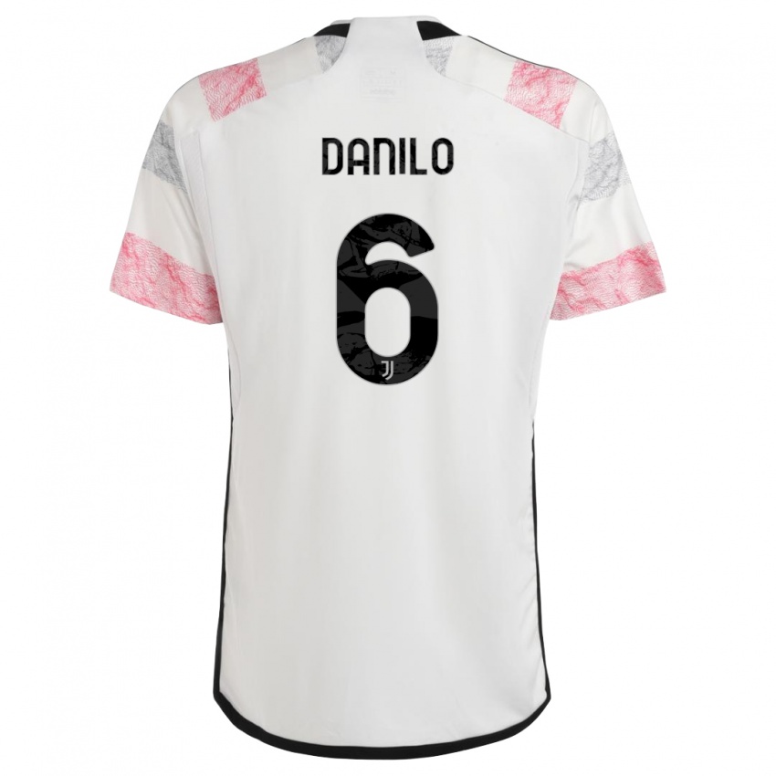 Kinder Danilo #6 Weiß Rosa Auswärtstrikot Trikot 2023/24 T-Shirt