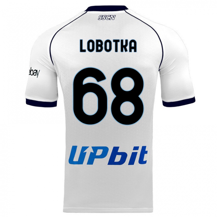 Kinder Stanislav Lobotka #68 Weiß Auswärtstrikot Trikot 2023/24 T-Shirt