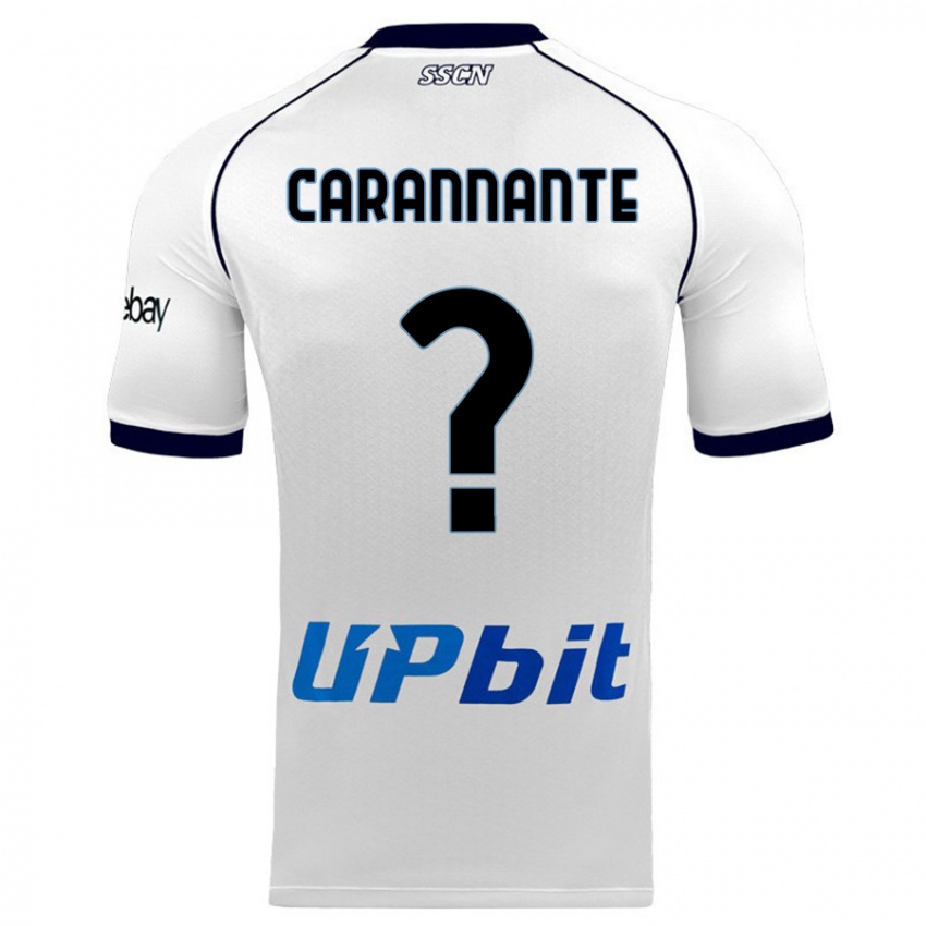 Kinder Lorenzo Carannante #0 Weiß Auswärtstrikot Trikot 2023/24 T-Shirt