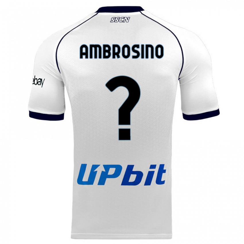 Kinder Ambrosino #0 Weiß Auswärtstrikot Trikot 2023/24 T-Shirt