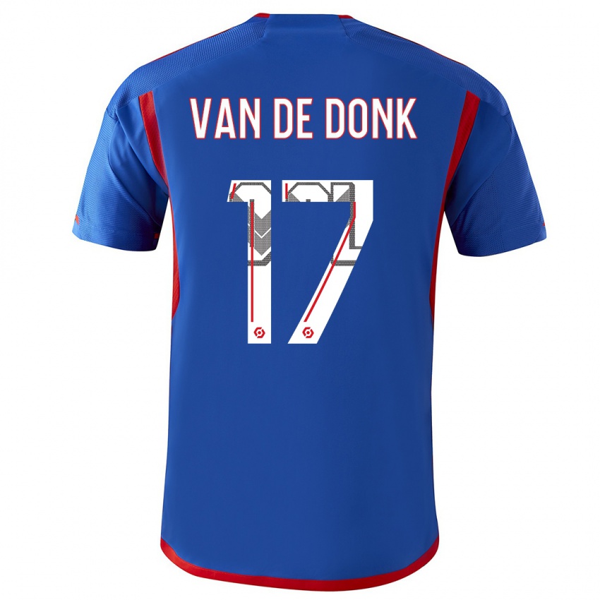 Kinder Danielle Van De Donk #17 Blau Rot Auswärtstrikot Trikot 2023/24 T-Shirt