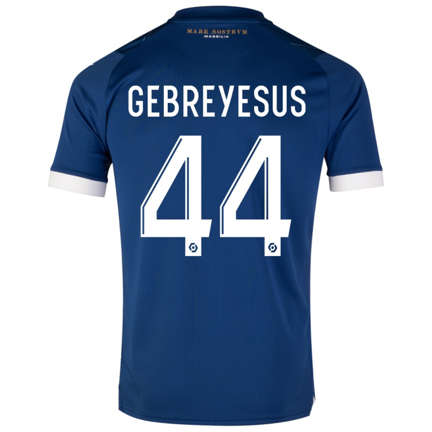 Kinder Esey Gebreyesus #44 Dunkelblau Auswärtstrikot Trikot 2023/24 T-Shirt