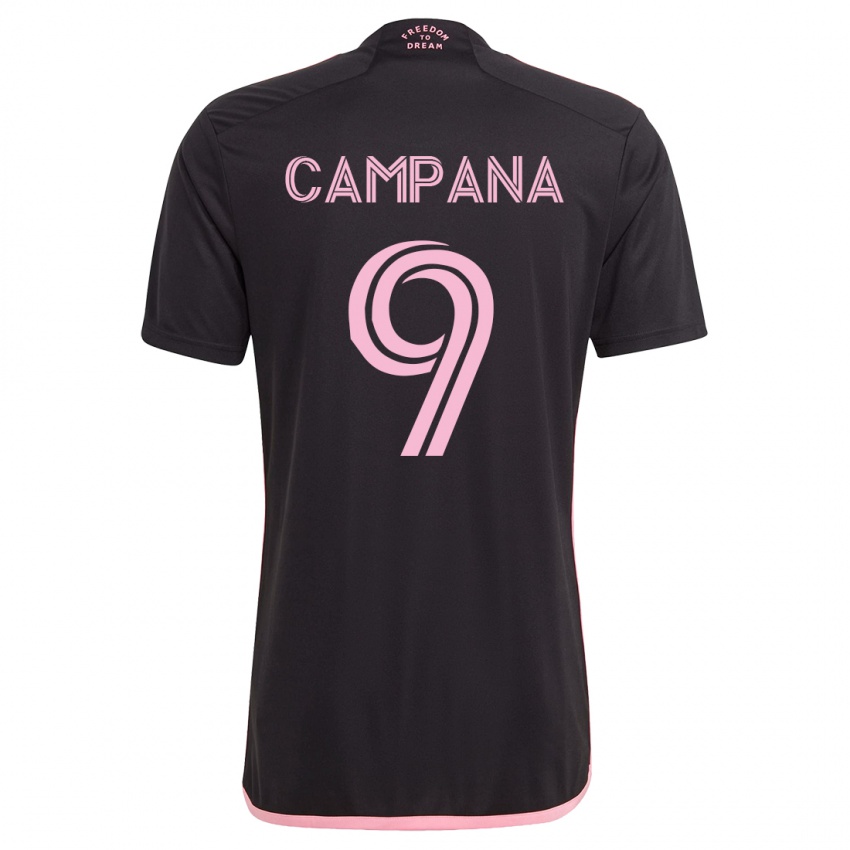 Kinder Leonardo Campana #9 Schwarz Auswärtstrikot Trikot 2023/24 T-Shirt