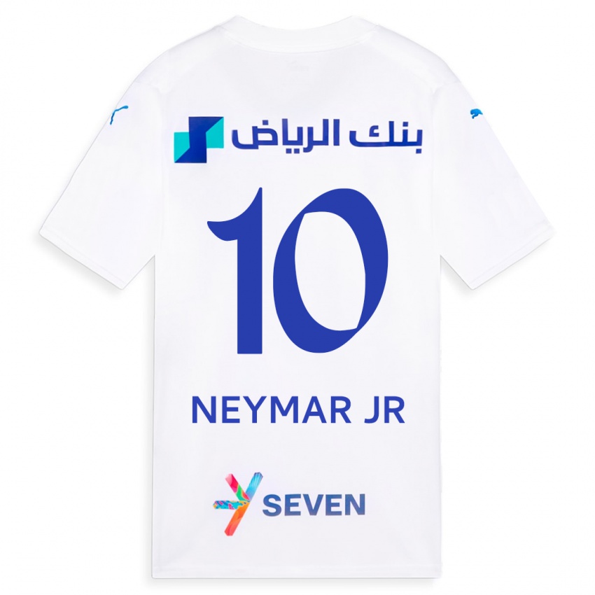 Kinder Neymar #10 Weiß Auswärtstrikot Trikot 2023/24 T-Shirt
