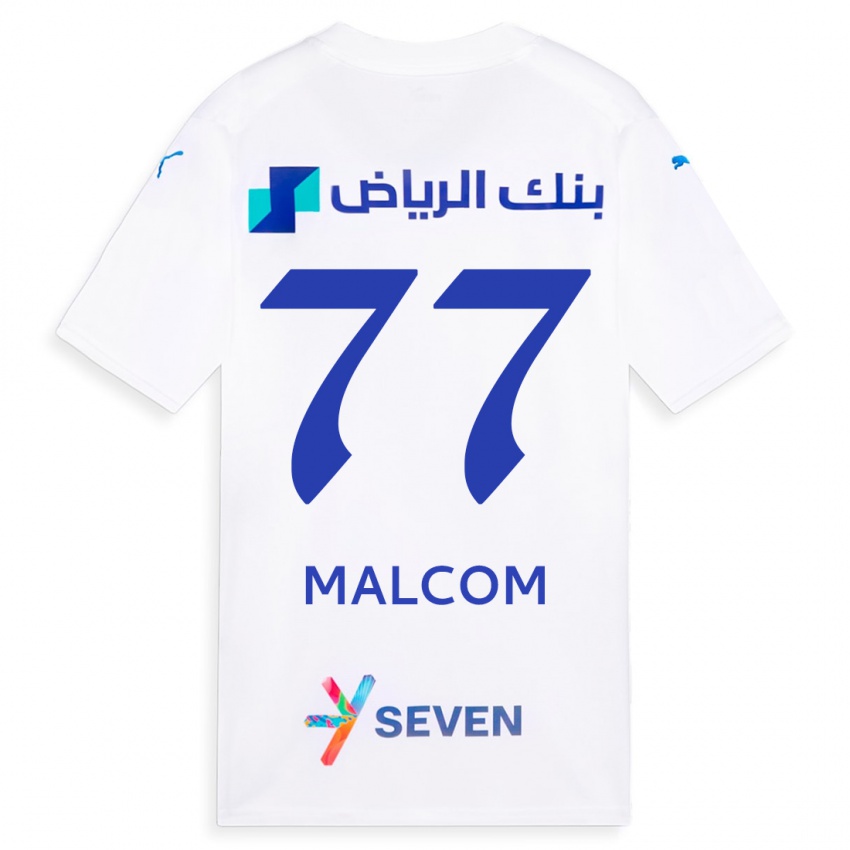 Kinder Malcom #77 Weiß Auswärtstrikot Trikot 2023/24 T-Shirt