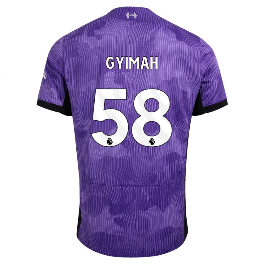 Kinder Francis Gyimah #58 Lila Ausweichtrikot Trikot 2023/24 T-Shirt