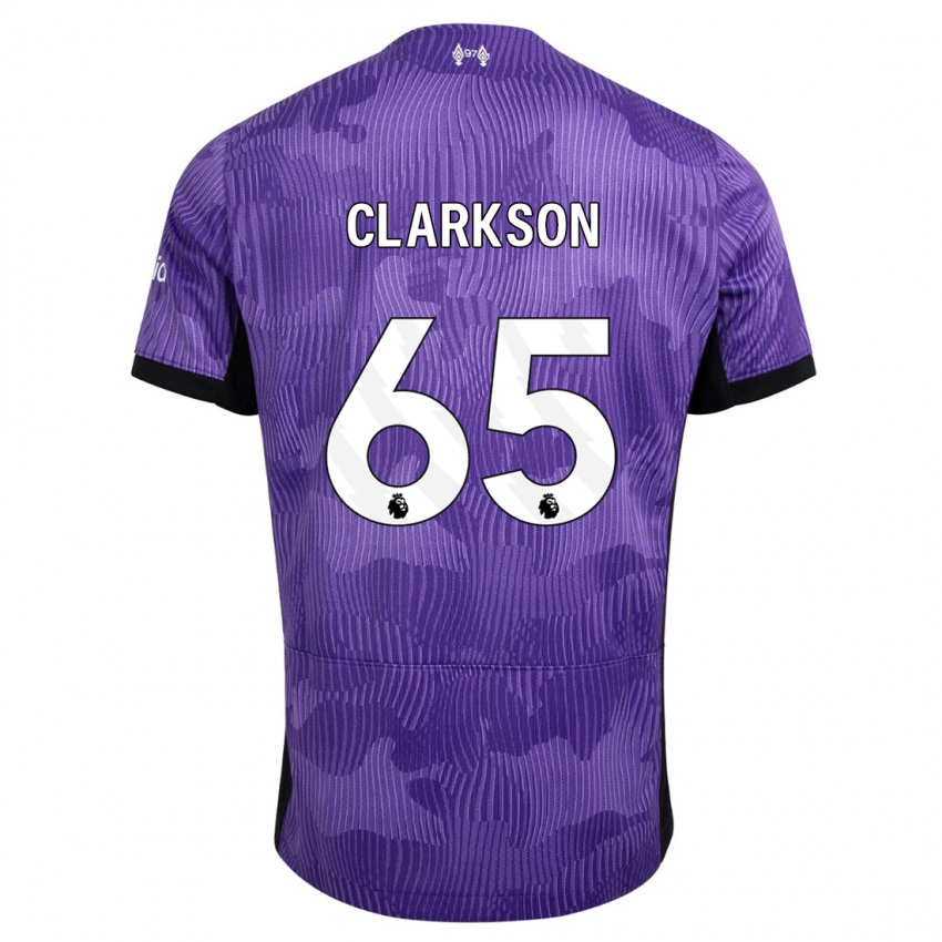 Kinder Leighton Clarkson #65 Lila Ausweichtrikot Trikot 2023/24 T-Shirt