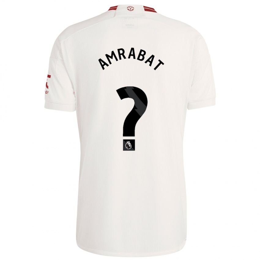 Kinder Sofyan Amrabat #0 Weiß Ausweichtrikot Trikot 2023/24 T-Shirt