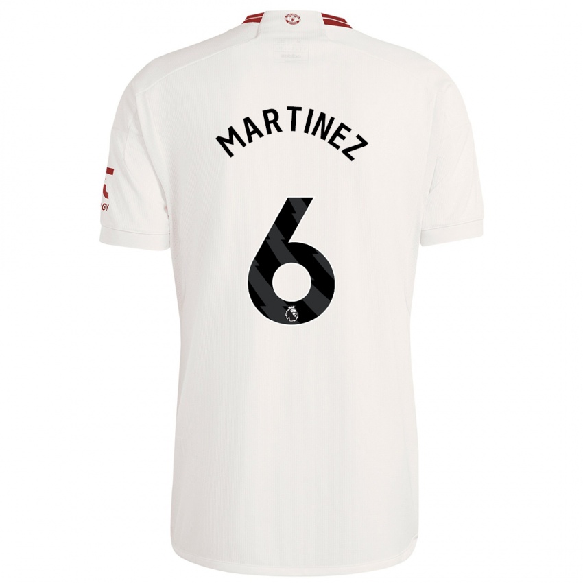 Kinder Lisandro Martinez #6 Weiß Ausweichtrikot Trikot 2023/24 T-Shirt