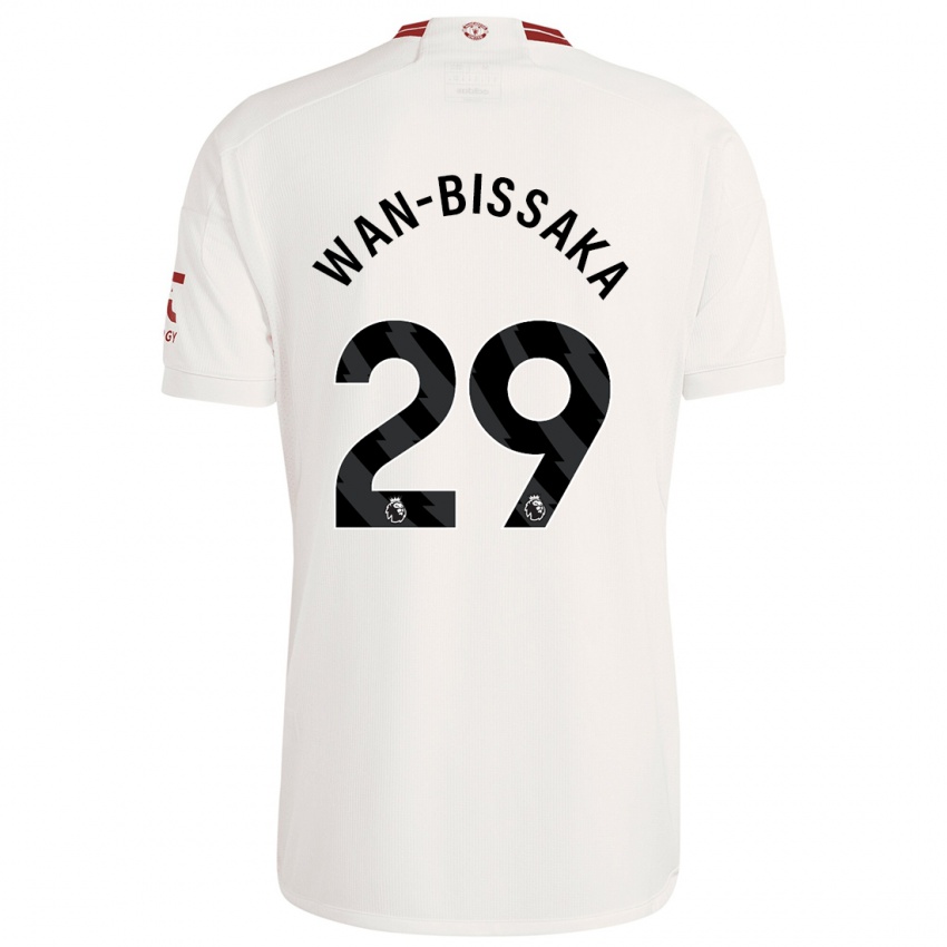 Kinder Aaron Wan-Bissaka #29 Weiß Ausweichtrikot Trikot 2023/24 T-Shirt