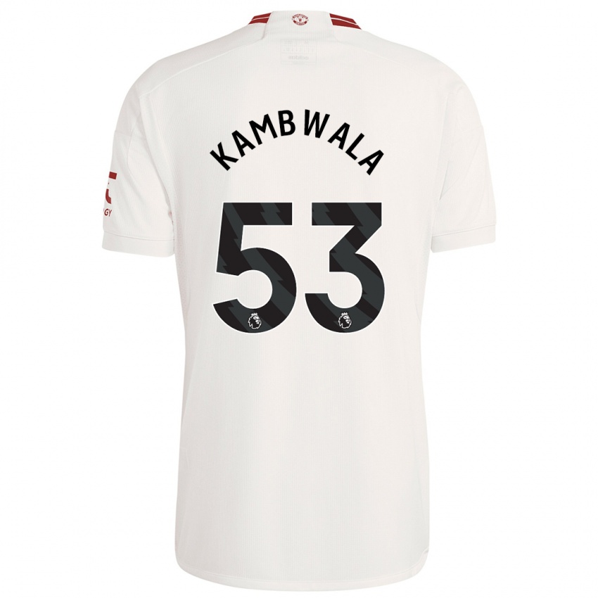 Kinder Willy Kambwala #53 Weiß Ausweichtrikot Trikot 2023/24 T-Shirt