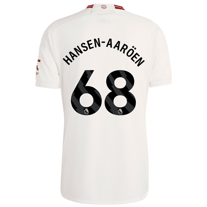 Kinder Isak Hansen-Aaröen #68 Weiß Ausweichtrikot Trikot 2023/24 T-Shirt