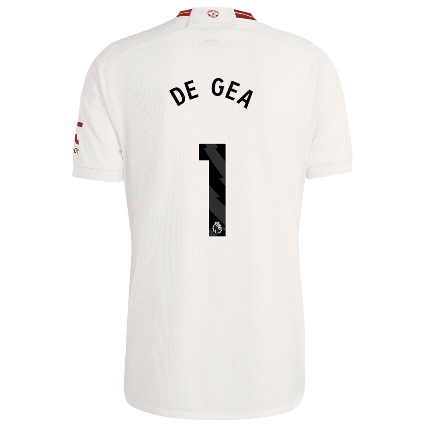 Kinder David De Gea #1 Weiß Ausweichtrikot Trikot 2023/24 T-Shirt