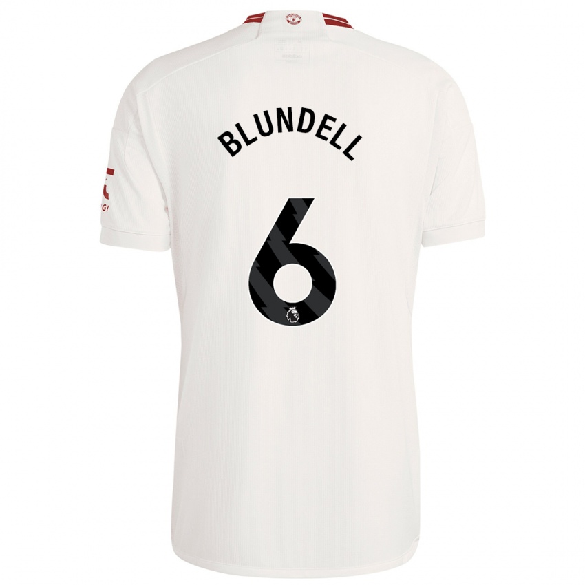 Kinder Hannah Blundell #6 Weiß Ausweichtrikot Trikot 2023/24 T-Shirt