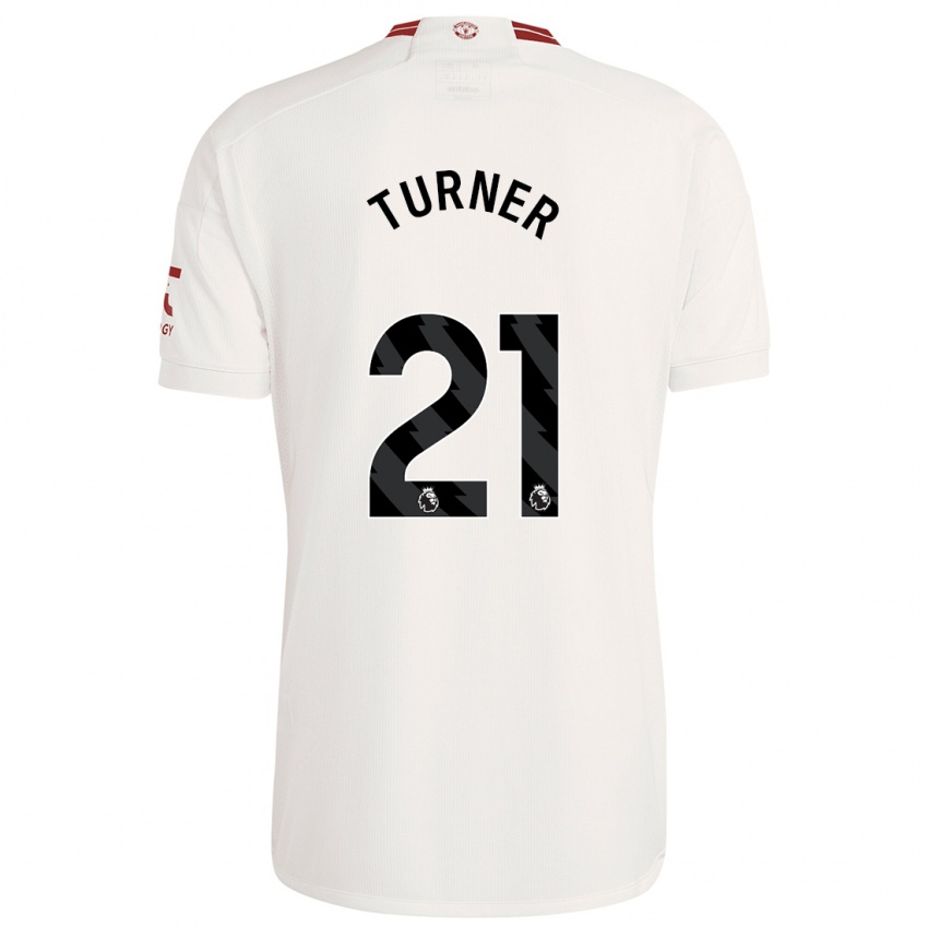 Kinder Millie Turner #21 Weiß Ausweichtrikot Trikot 2023/24 T-Shirt