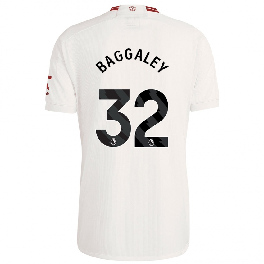 Kinder Sophie Baggaley #32 Weiß Ausweichtrikot Trikot 2023/24 T-Shirt