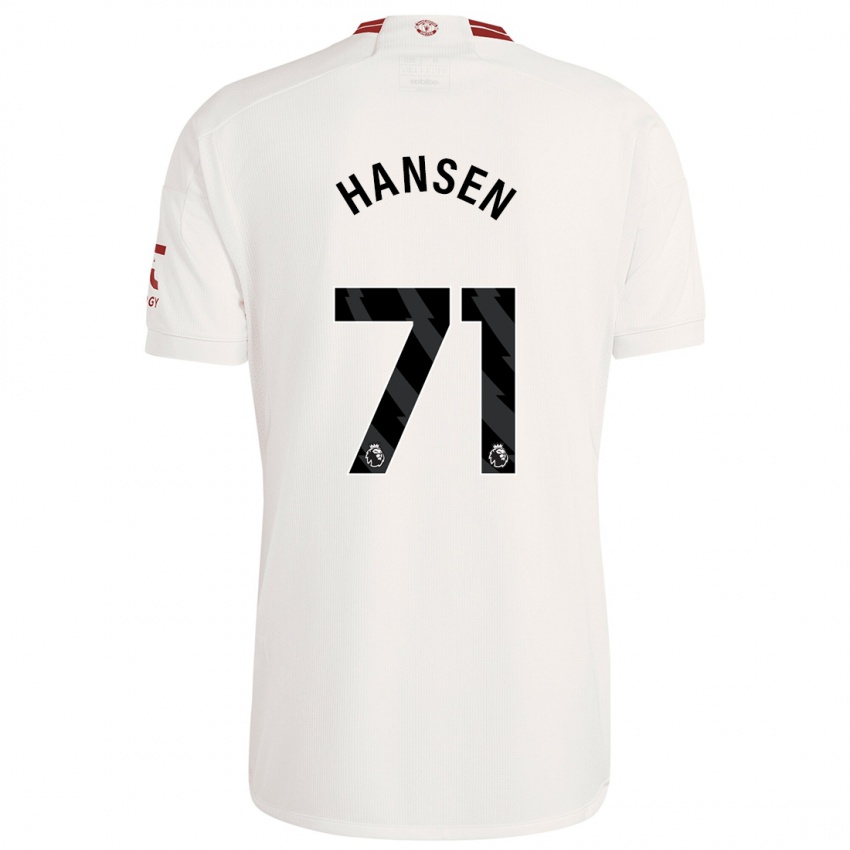 Kinder Isak Hansen-Aaroen #71 Weiß Ausweichtrikot Trikot 2023/24 T-Shirt