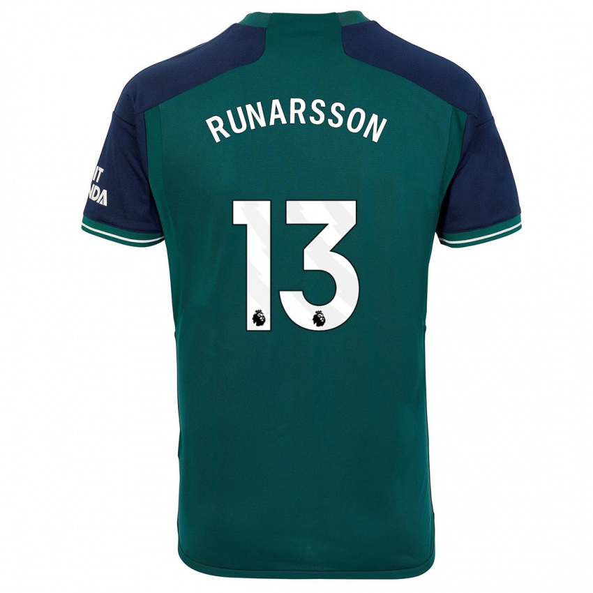 Kinder Runar Alex Runarsson #13 Grün Ausweichtrikot Trikot 2023/24 T-Shirt