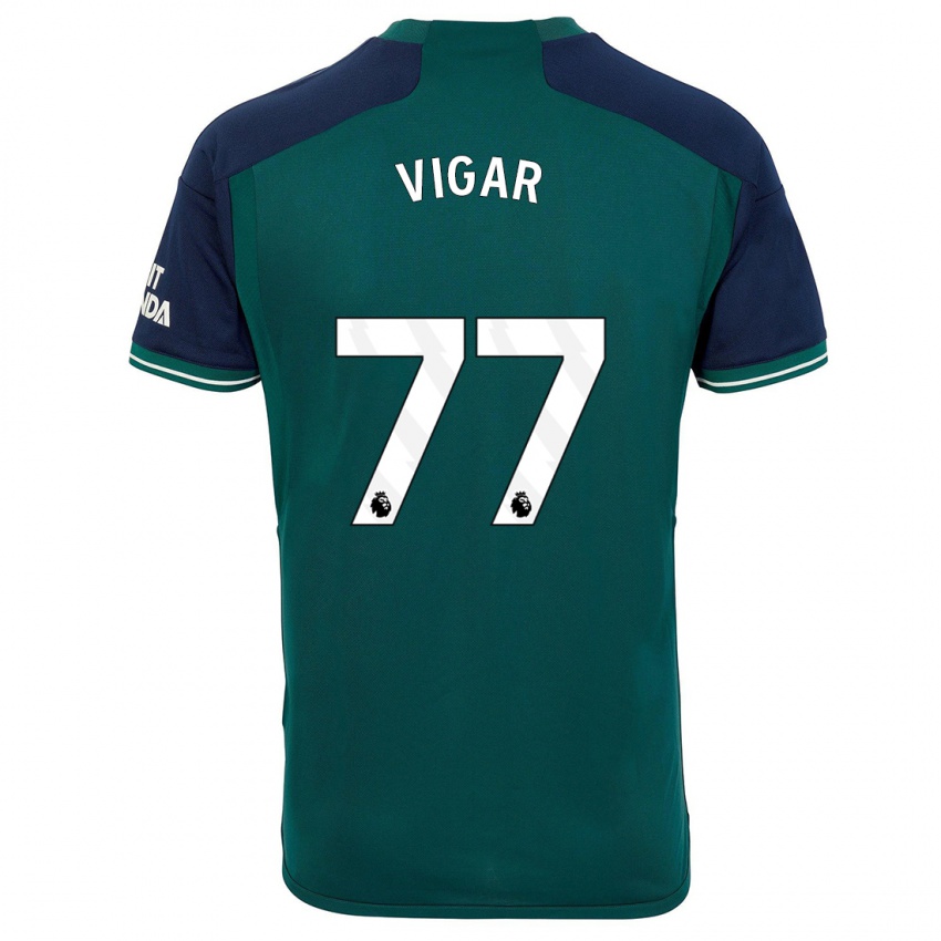 Kinder Billy Vigar #77 Grün Ausweichtrikot Trikot 2023/24 T-Shirt