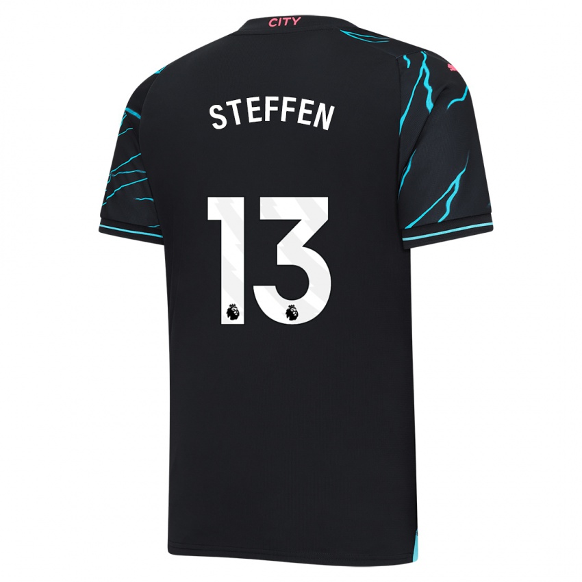 Kinder Zack Steffen #13 Dunkelblau Ausweichtrikot Trikot 2023/24 T-Shirt