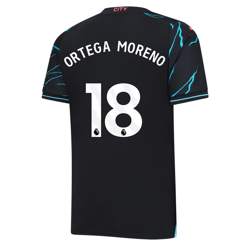 Kinder Stefan Ortega Moreno #18 Dunkelblau Ausweichtrikot Trikot 2023/24 T-Shirt