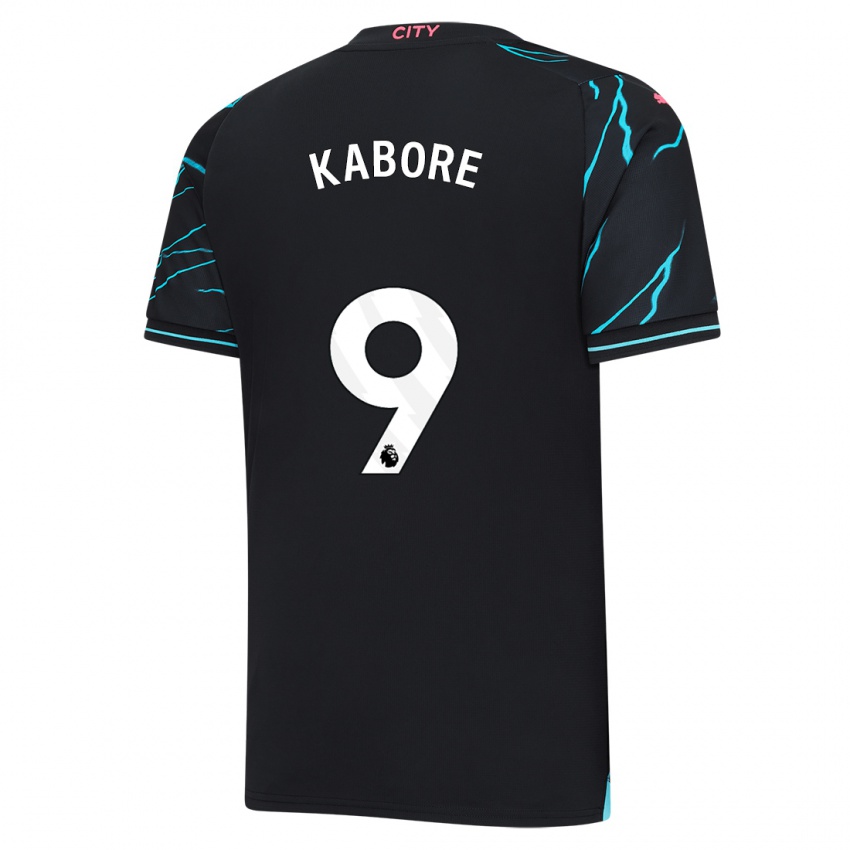 Kinder Issa Kabore #9 Dunkelblau Ausweichtrikot Trikot 2023/24 T-Shirt