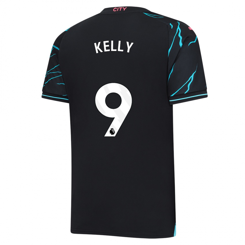 Kinder Chloe Kelly #9 Dunkelblau Ausweichtrikot Trikot 2023/24 T-Shirt