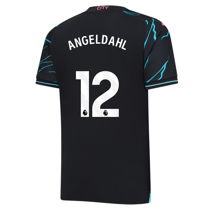 Kinder Filippa Angeldahl #12 Dunkelblau Ausweichtrikot Trikot 2023/24 T-Shirt