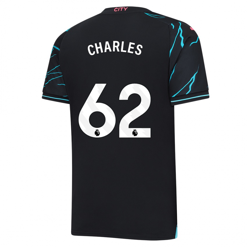 Kinder Shea Charles #62 Dunkelblau Ausweichtrikot Trikot 2023/24 T-Shirt