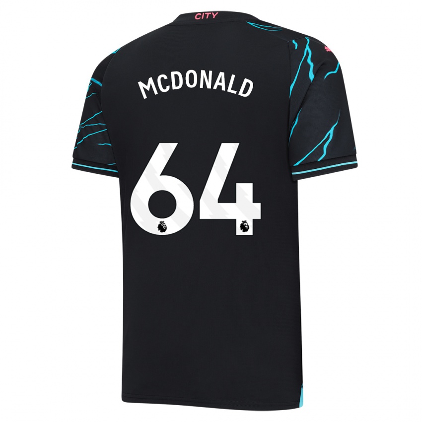 Kinder Rowan Mcdonald #64 Dunkelblau Ausweichtrikot Trikot 2023/24 T-Shirt