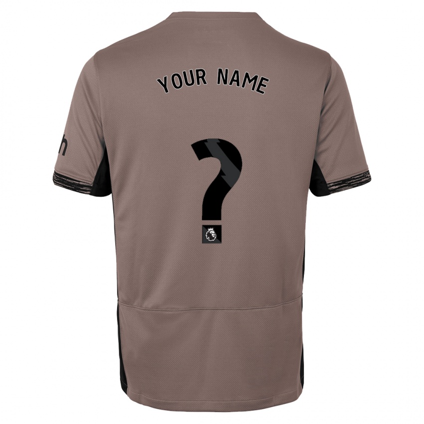 Kinder Ihren Namen #0 Dunkelbeige Ausweichtrikot Trikot 2023/24 T-Shirt