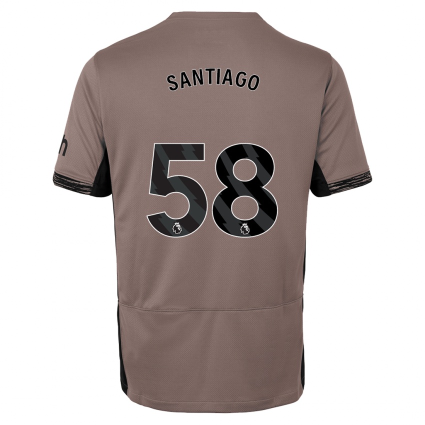 Kinder Yago Santiago #58 Dunkelbeige Ausweichtrikot Trikot 2023/24 T-Shirt