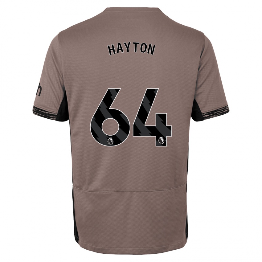 Kinder Adam Hayton #64 Dunkelbeige Ausweichtrikot Trikot 2023/24 T-Shirt