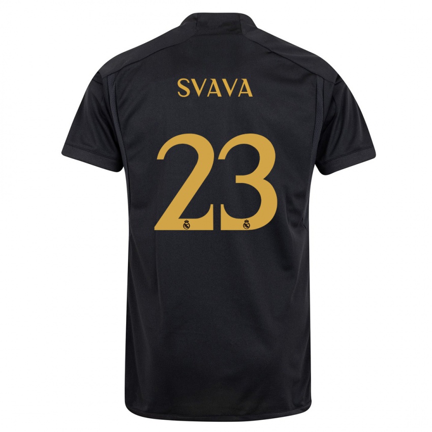 Kinder Sofie Svava #23 Schwarz Ausweichtrikot Trikot 2023/24 T-Shirt