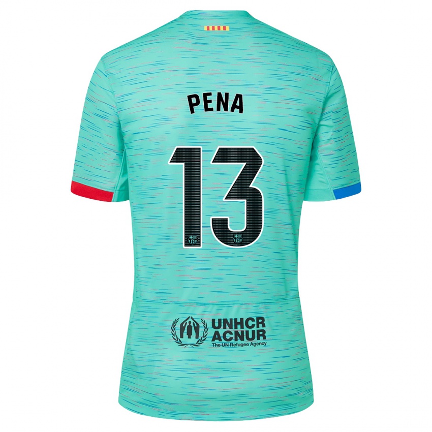 Kinder Inaki Pena #13 Helles Aqua Ausweichtrikot Trikot 2023/24 T-Shirt
