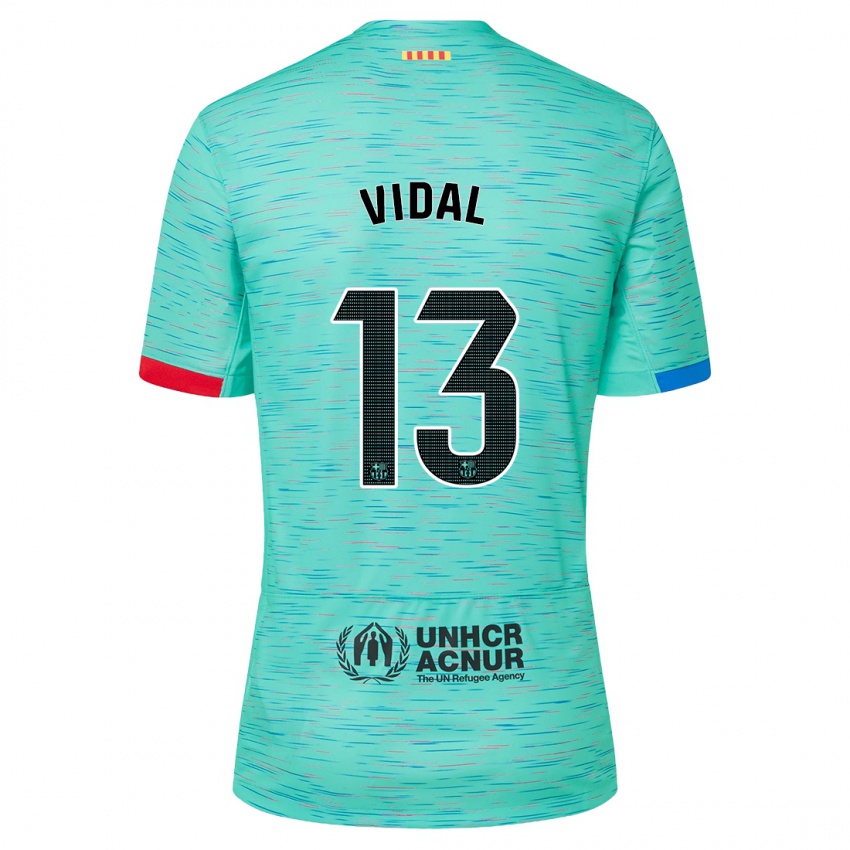 Kinder Marc Vidal #13 Helles Aqua Ausweichtrikot Trikot 2023/24 T-Shirt