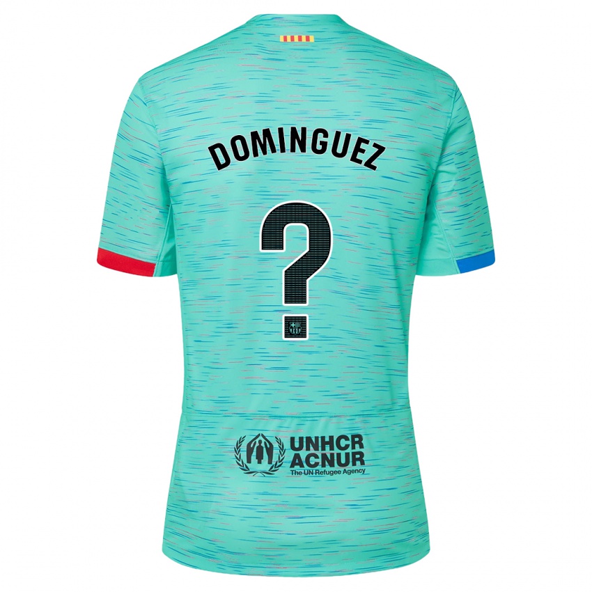Kinder Sergi Dominguez #0 Helles Aqua Ausweichtrikot Trikot 2023/24 T-Shirt