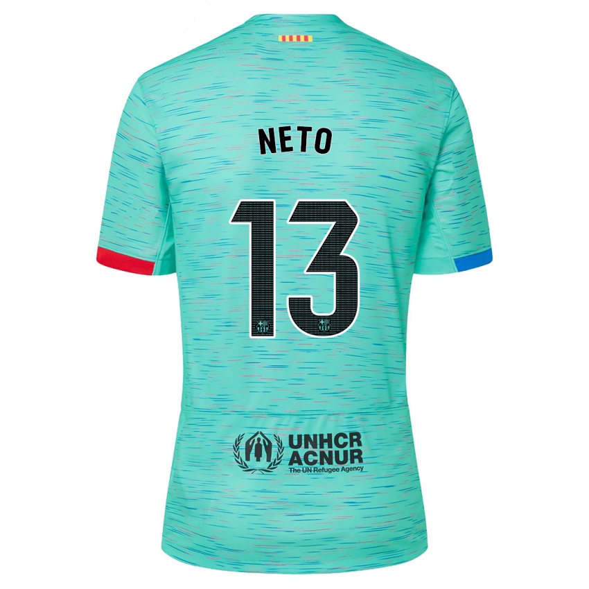 Kinder Neto #13 Helles Aqua Ausweichtrikot Trikot 2023/24 T-Shirt